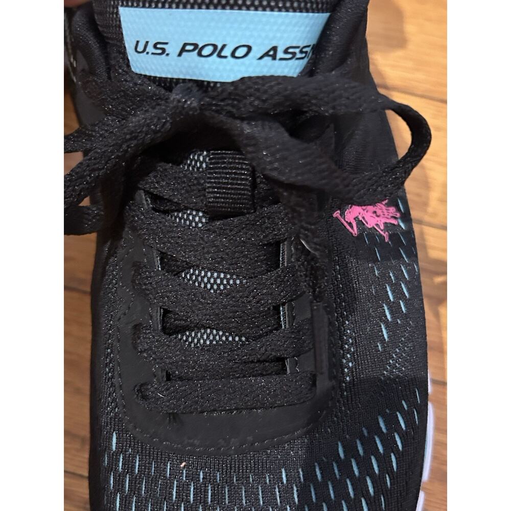 U.S. Polo Assn. Black/Pink Sneakers Women Size 7.5 - Picture 2 of 7